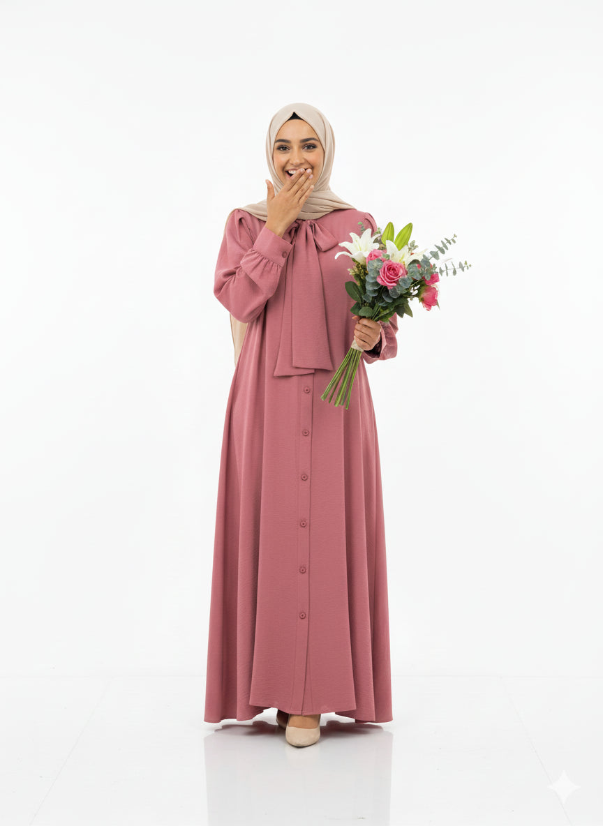 Samia Yazlık Pratik Elbise – Pembe Renk