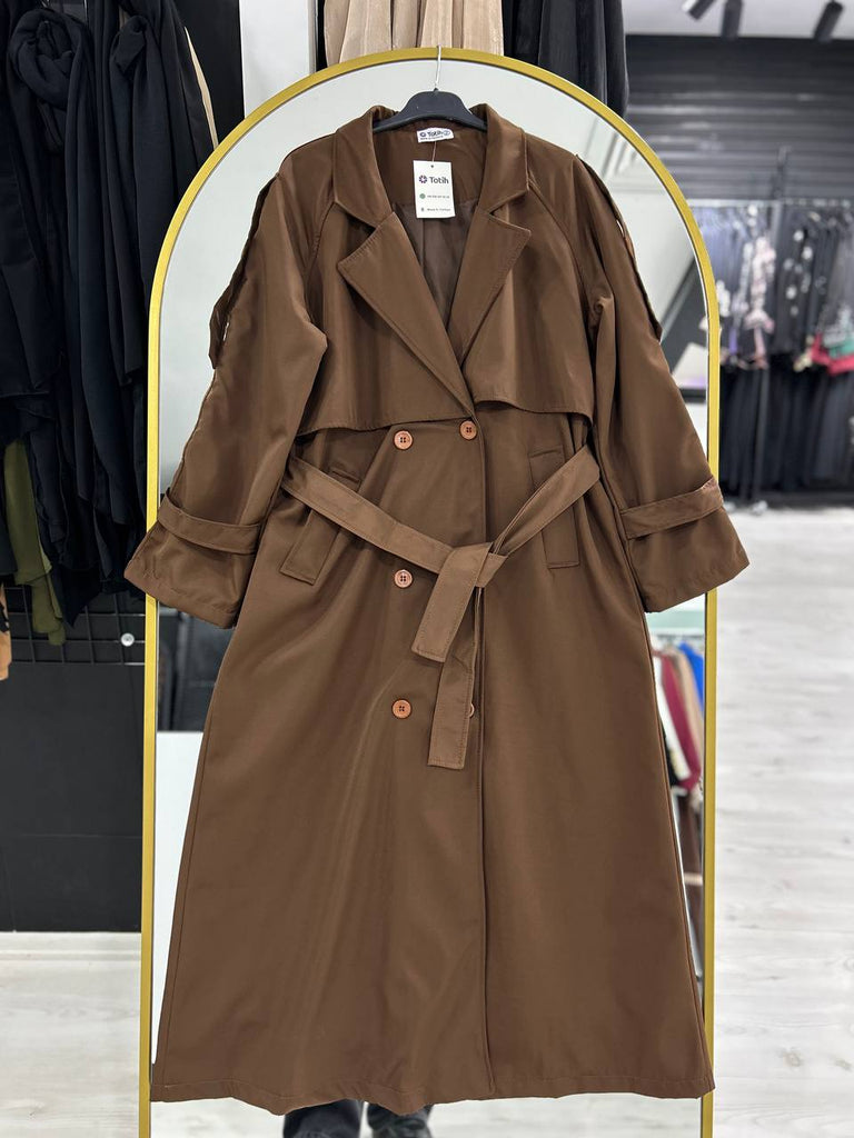 Sama Sonbahar Trençkot (Kahverengi)