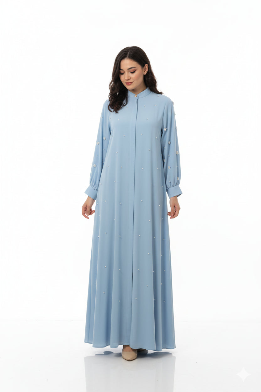 Lulu Yazlık Günlük Elbise – Mavi Renk