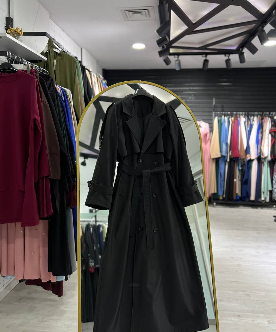 Sama Sonbahar Trençkot (Siyah)