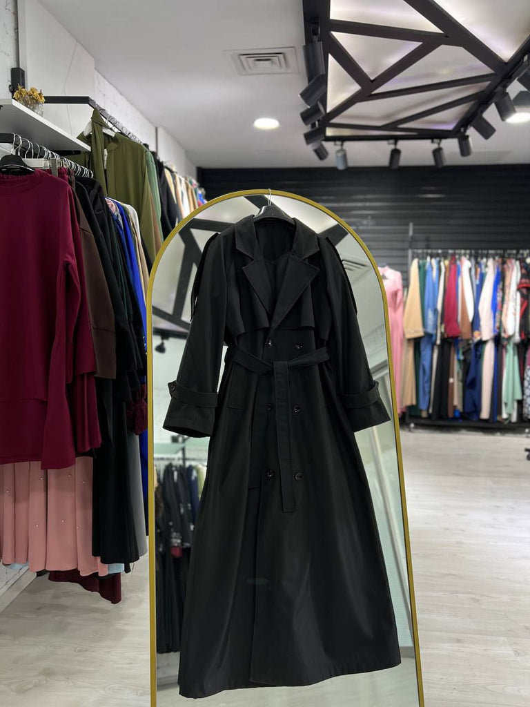 Sama Sonbahar Trençkot (Siyah)