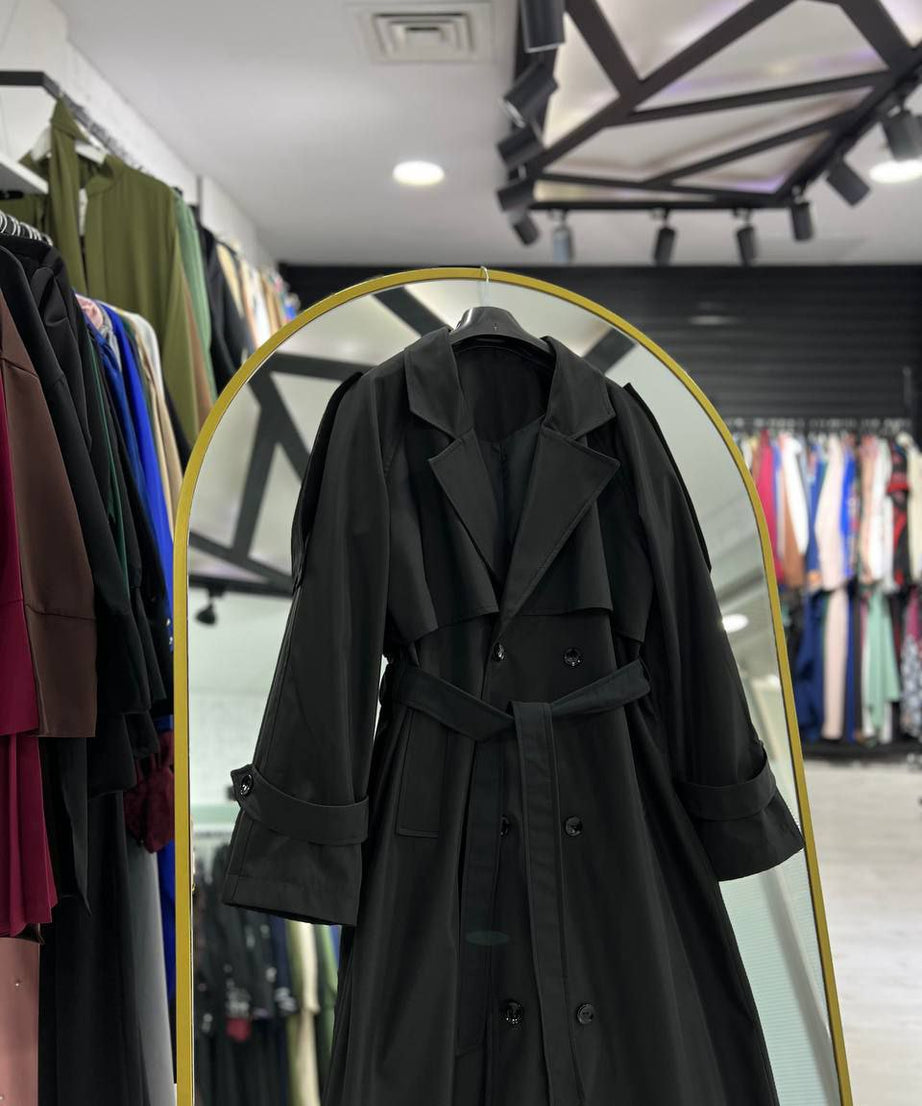 Sama Sonbahar Trençkot (Siyah)