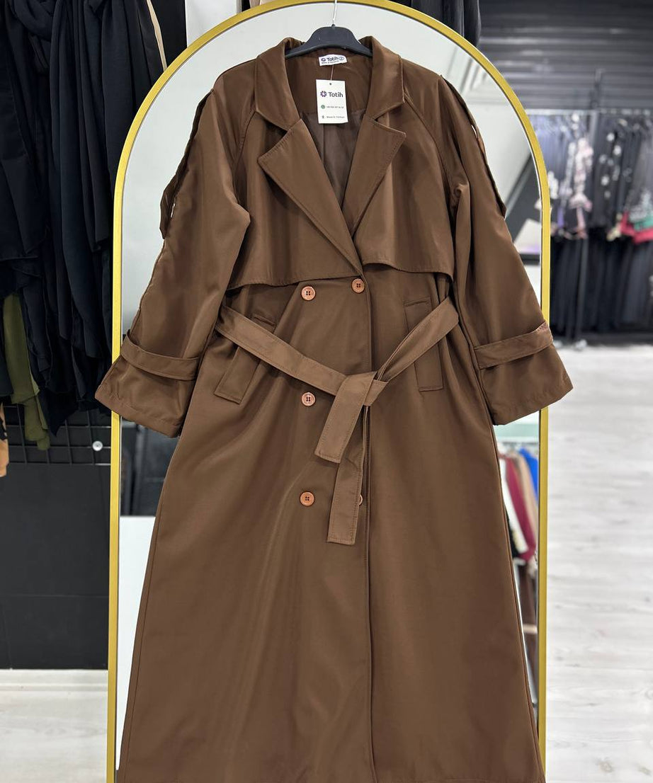 Sama Sonbahar Trençkot (Kahverengi)