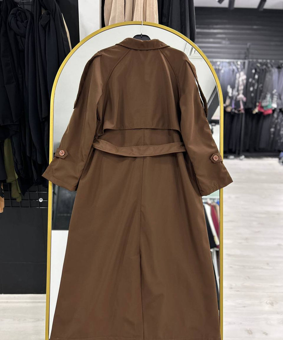 Sama Sonbahar Trençkot (Kahverengi)
