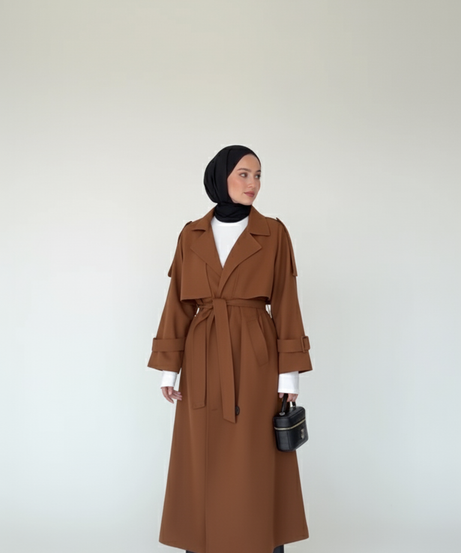 Sama Sonbahar Trençkot (Moka)