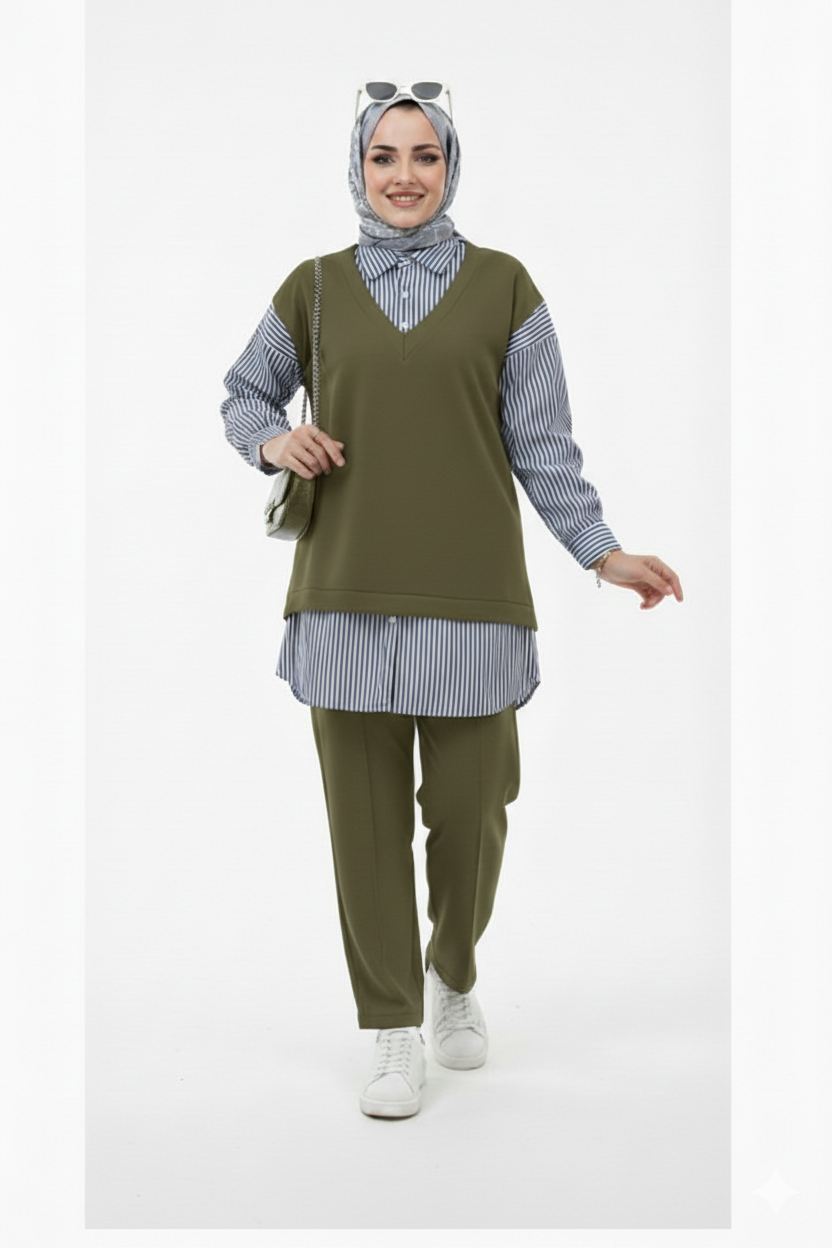 Nada Günlük Takımı (Haki)