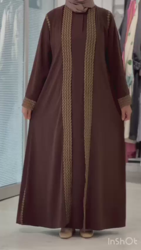 Nawaaem Abaya Takımı (Kahverengi)